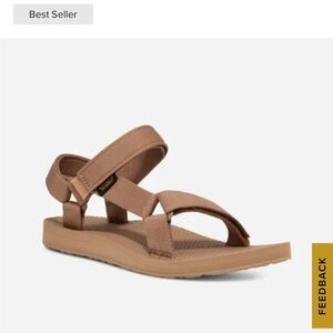 Hardly worn tan teva sandals